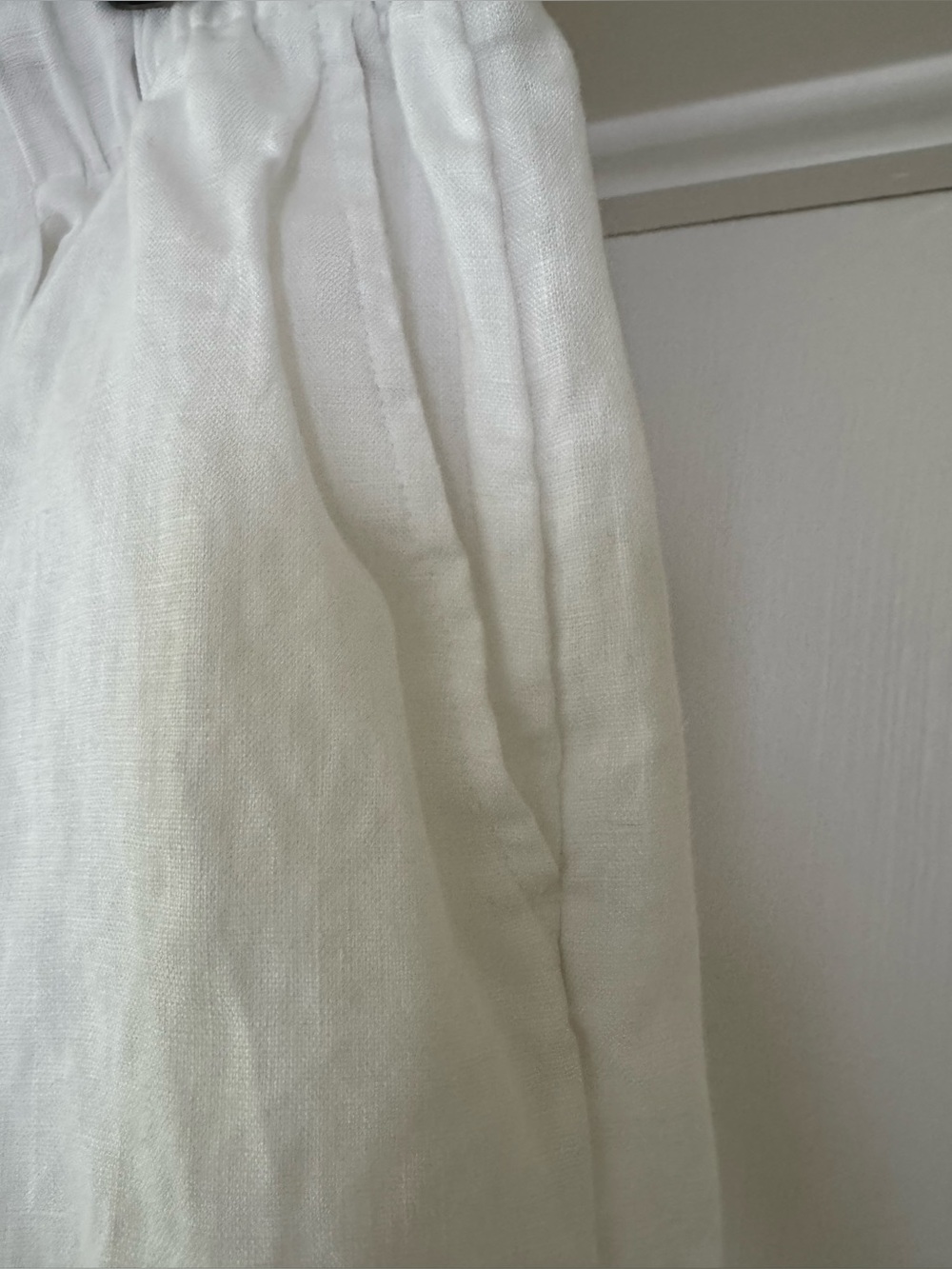 Caslon Sz M white linen wide leg flowy pants - Picture 6 of 8